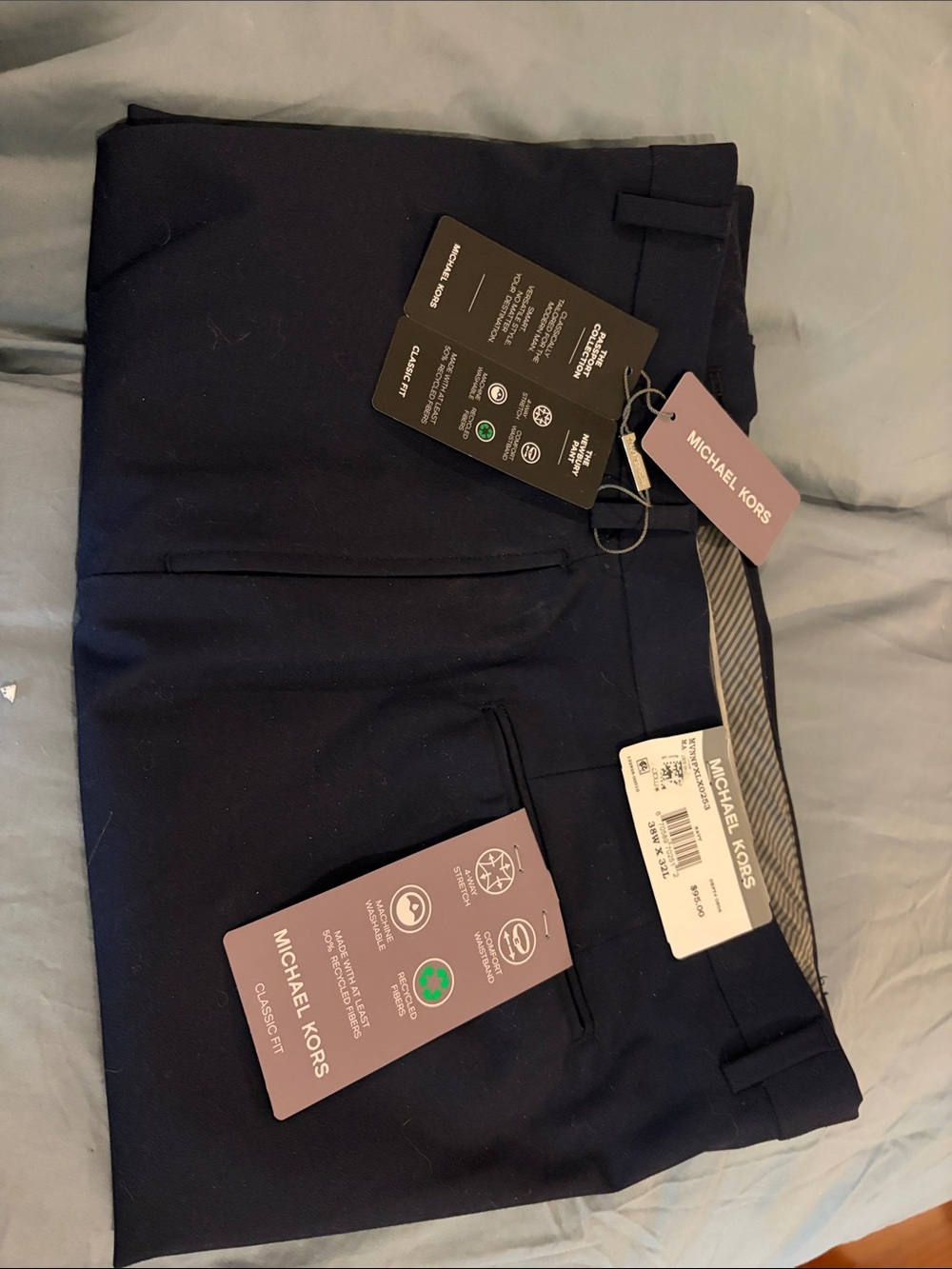 Michael Kors Men's Dark Navy Dress Pants
